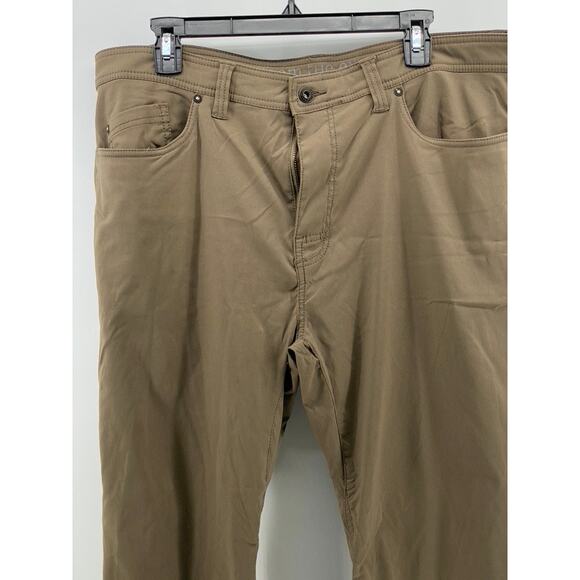 PRANA Men's Light Brown Slim-Fit Straight-Leg Casual Pant SZ 38X32 - Picture 3 of 12
